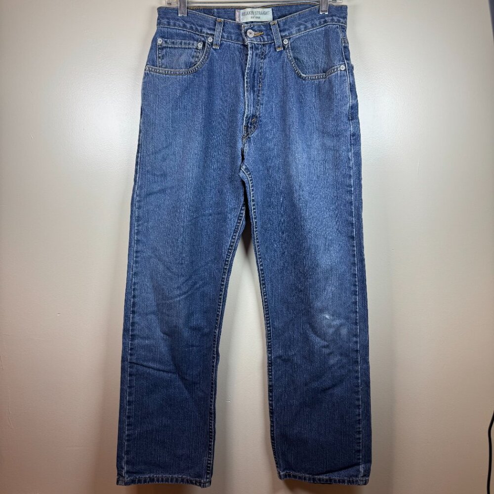 Levis 559 Jeans Mens Size 32x32 Relaxed Straight Leg Stretch Faded Blue Denim